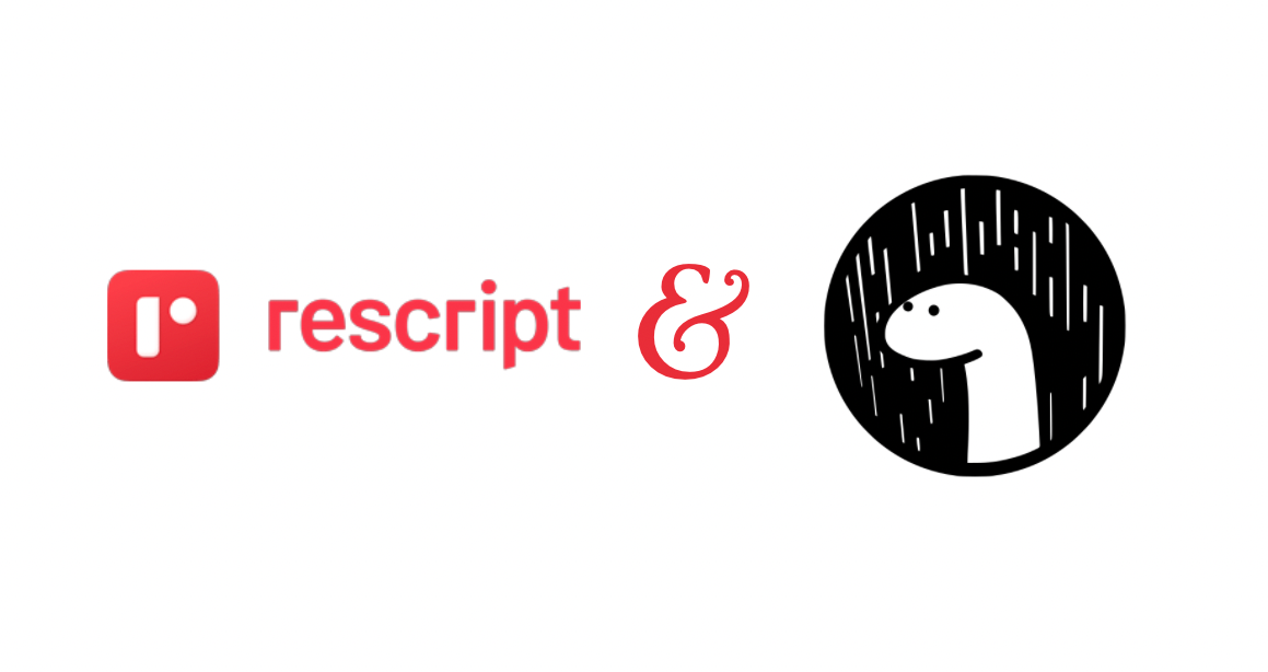 Logos for ReScript and Deno.